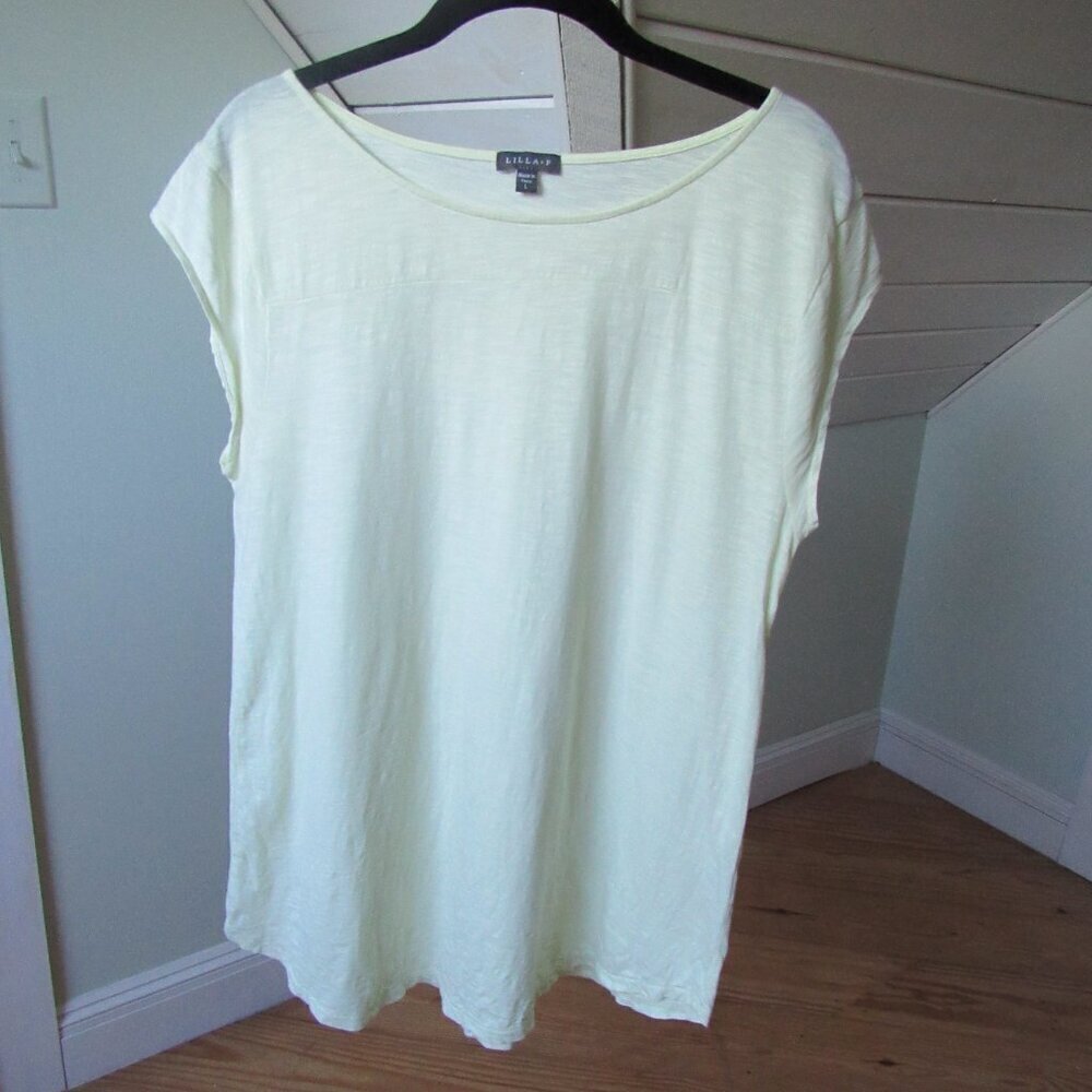 LILLA P Short Sleeve Crewneck TShirt Yellow Size Large